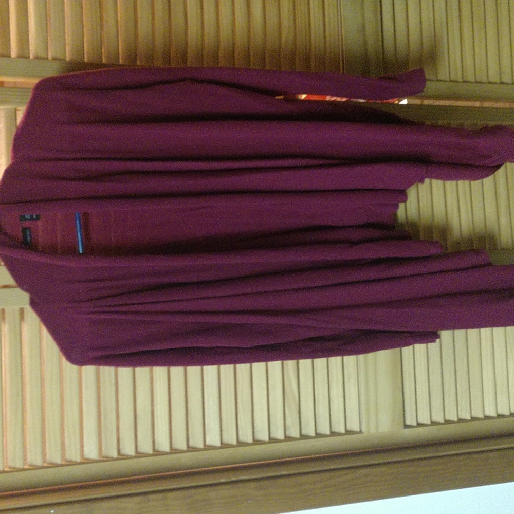 V S-Moda-International Brand Women's Raspberry Open Cardigan 3/4 Length-NWOT